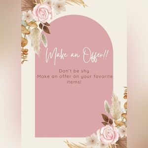 Floral Pink Offer Sign